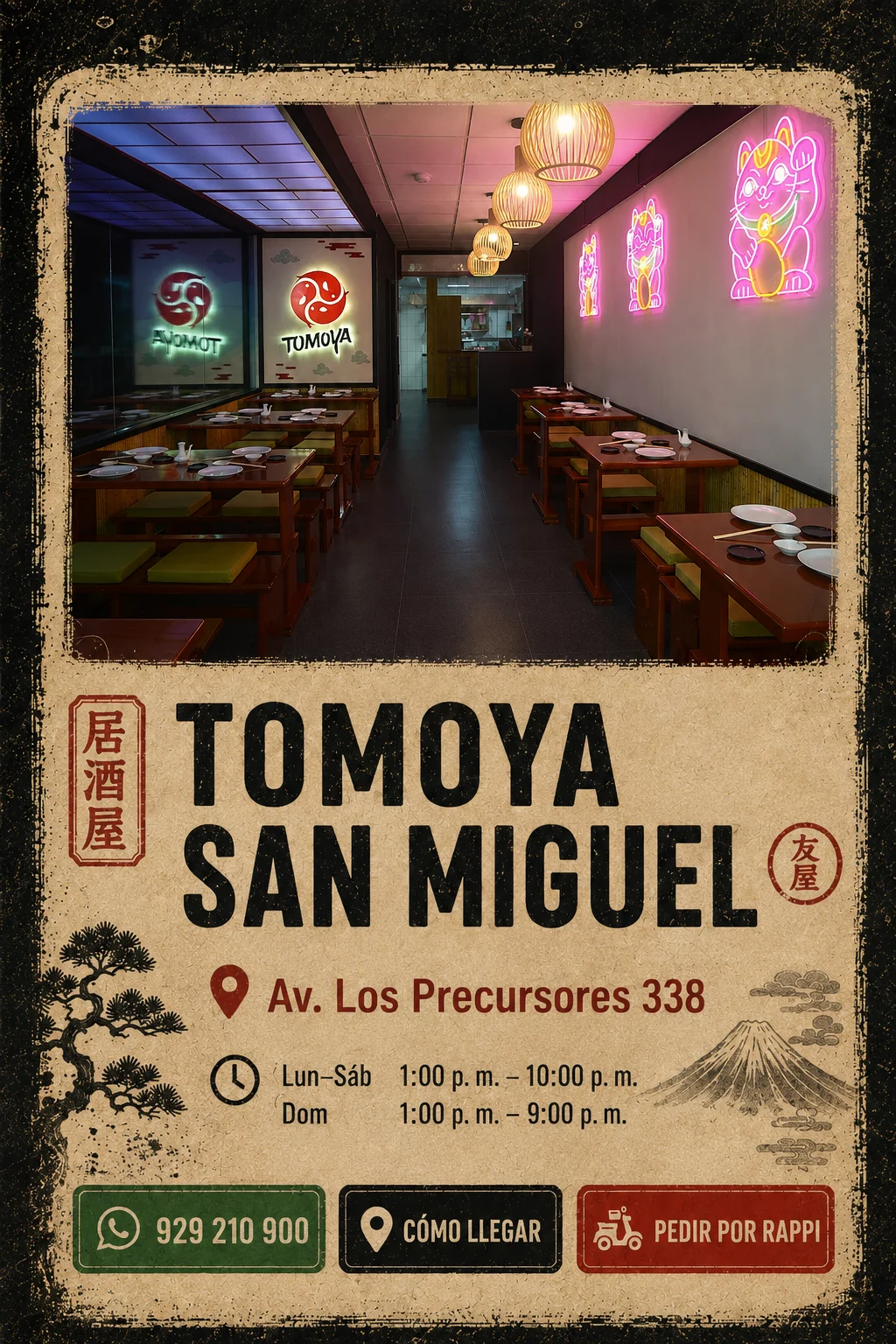 Tomoya San Miguel, Av. Los Precursores 338